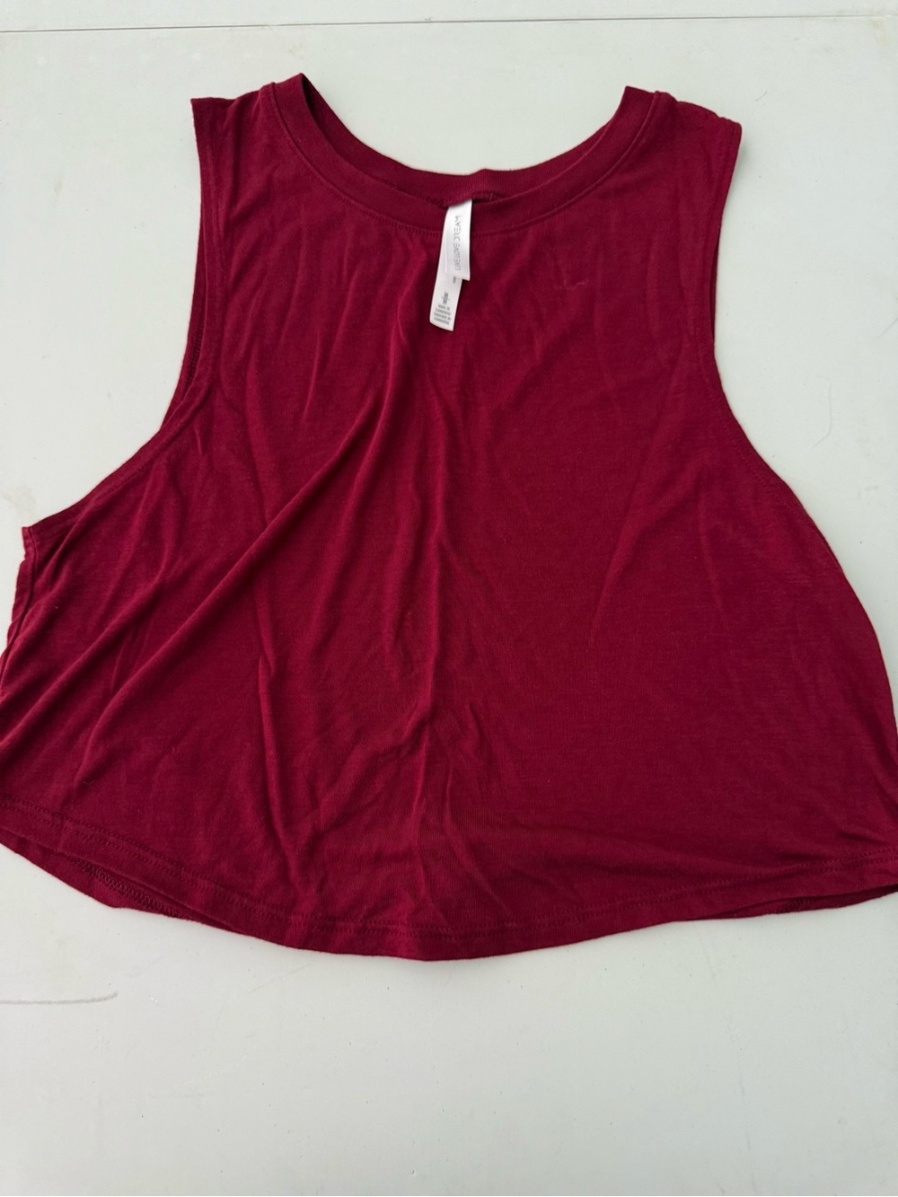 Aeropostale Sleeveless Crop Tank Top - Burgundy